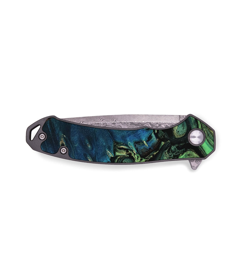 EDC Wood Pocket Knife - Elouise (Green, 755566)