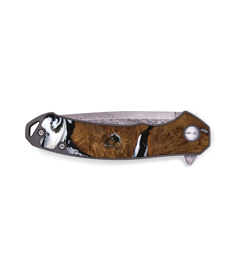 EDC Wood Pocket Knife - General (Black & White, 755620)