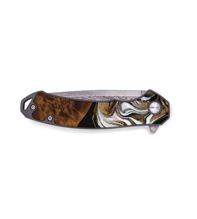 EDC Wood Pocket Knife - Raymon (Black & White, 755624)