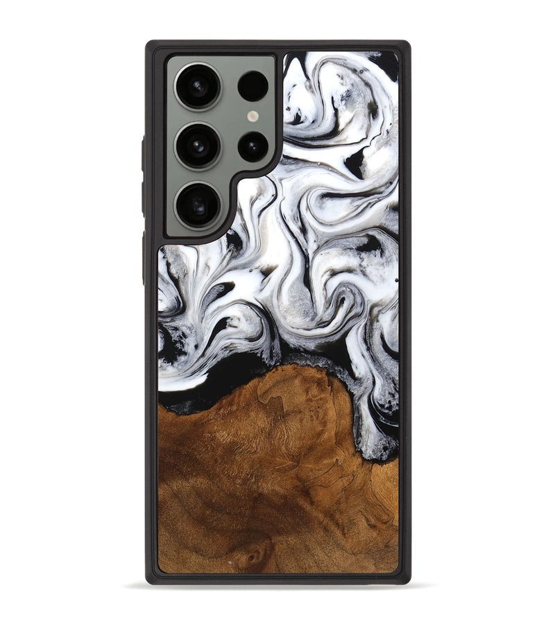Galaxy S23 Ultra Wood Phone Case - Bethzy (Black & White, 755635)