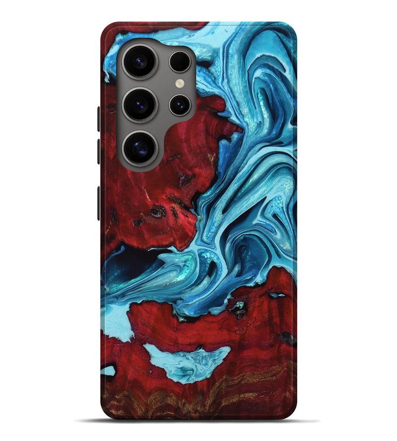 Galaxy S25 Ultra Wood Live Edge Phone Case - Brionna (Blue, 755645)