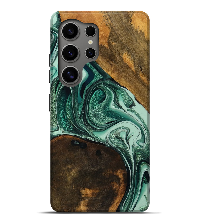 Galaxy S25 Ultra Wood Live Edge Phone Case - Jerald (Green, 755655)