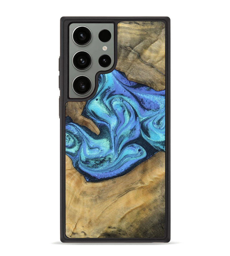 Galaxy S23 Ultra Wood Phone Case - Amber (Blue, 755747)