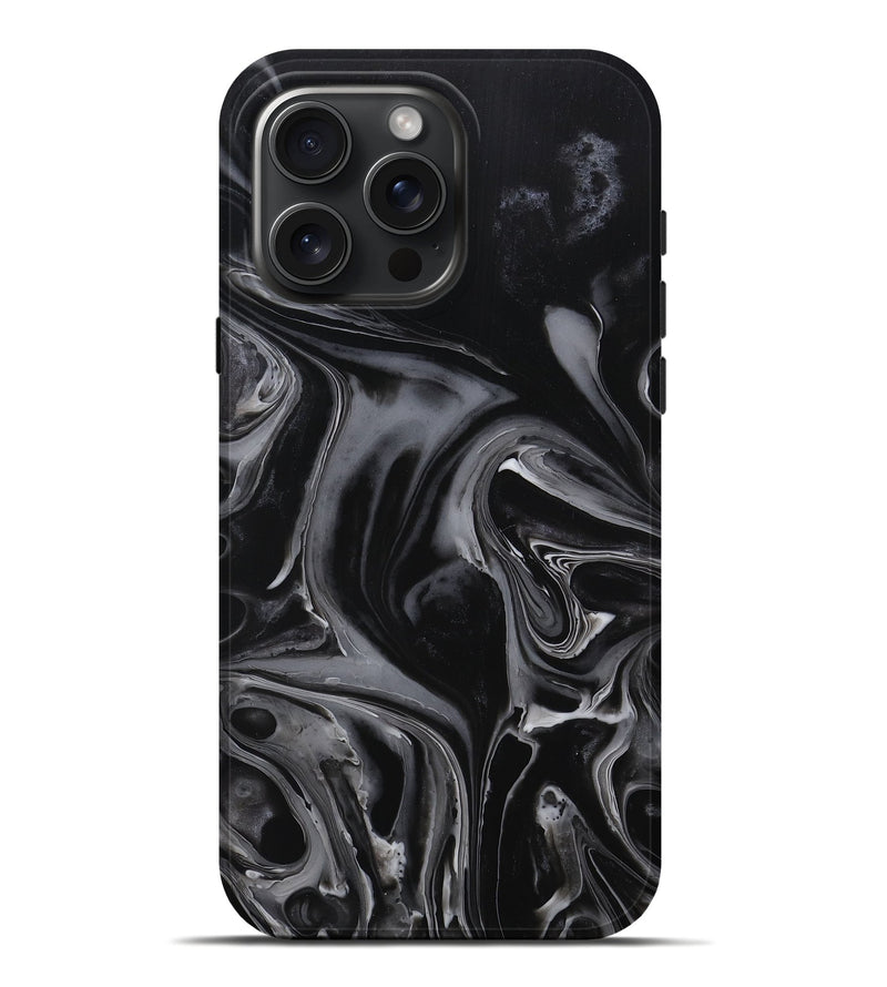 iPhone 16 Pro Max ResinArt Live Edge Phone Case - Marin (Black & White, 756147)