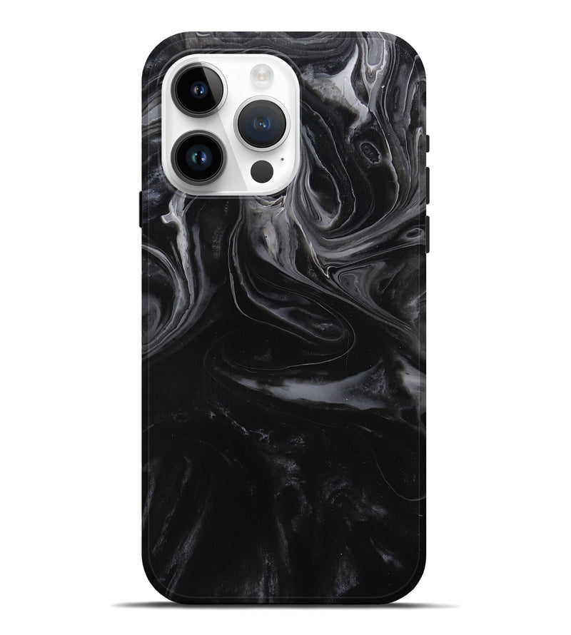 iPhone 15 Pro Max ResinArt Live Edge Phone Case - Dina (Black & White, 756152)
