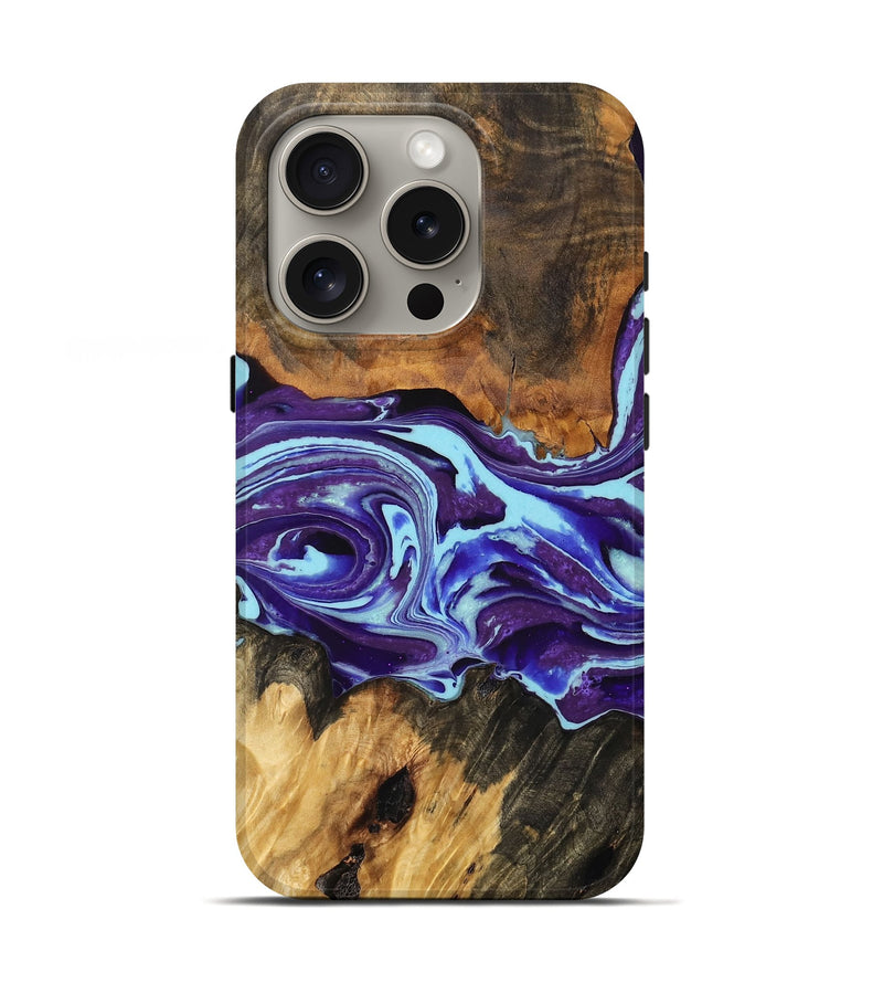 iPhone 16 Pro Wood Live Edge Phone Case - Konner (Purple, 756201)