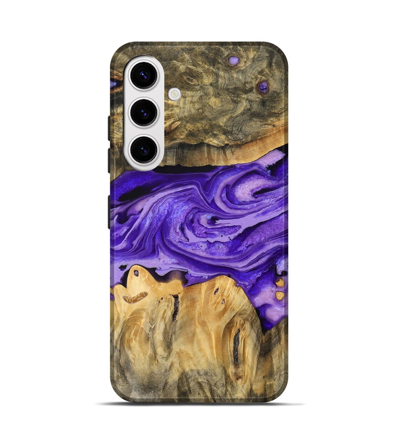 Galaxy S25 Wood Live Edge Phone Case - Roy (Purple, 756207)