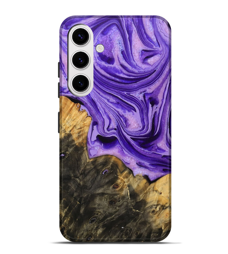 Galaxy S25 Plus Wood Live Edge Phone Case - Amani (Purple, 756208)