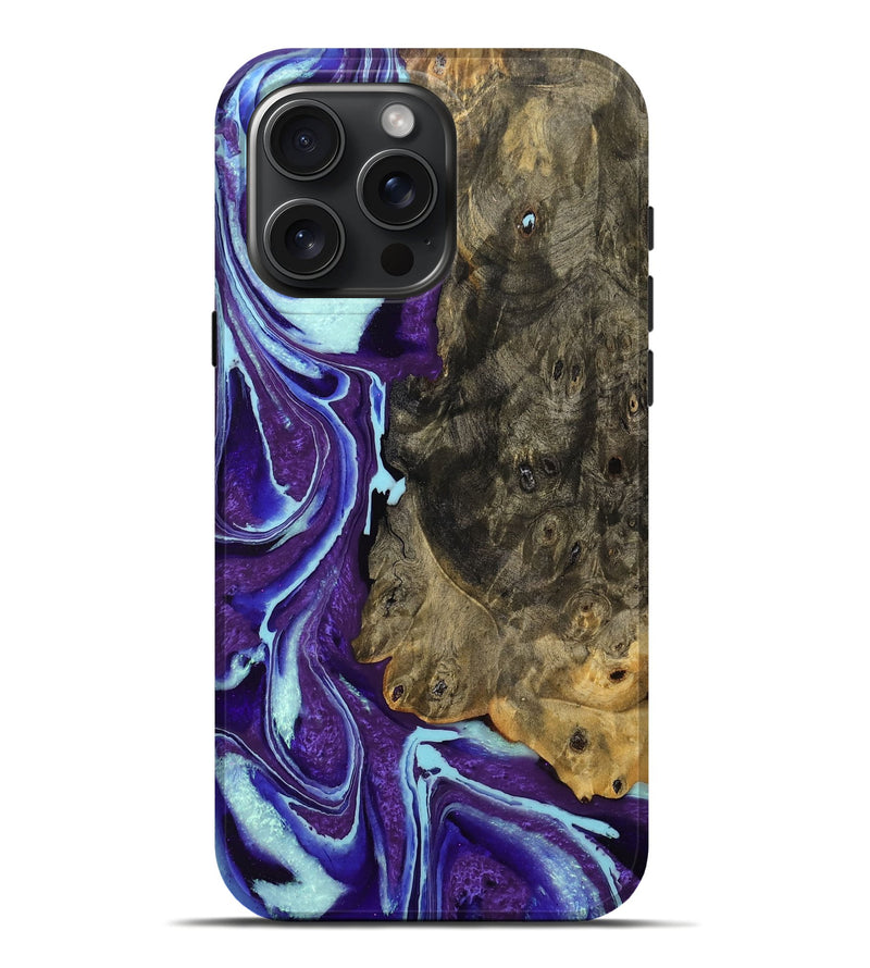 iPhone 16 Pro Max Wood Live Edge Phone Case - Dutton (Purple, 756209)