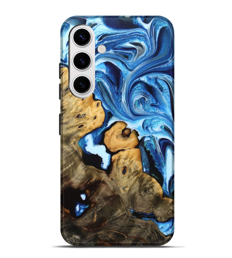 Galaxy S25 Plus Wood Live Edge Phone Case - Zoie (Blue, 756213)