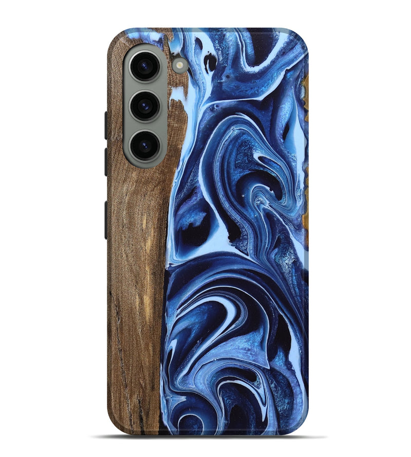 Galaxy S23 Plus Wood Live Edge Phone Case - Sheena (Blue, 756235)