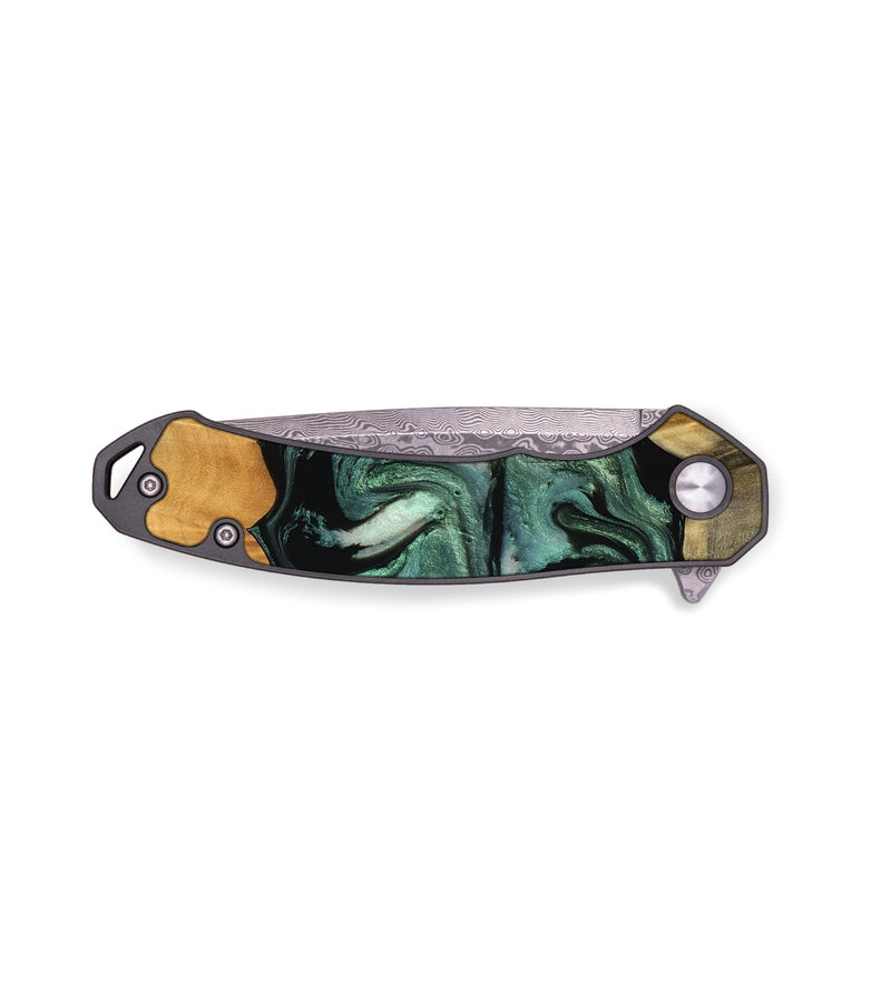 EDC Wood Pocket Knife - Larry (Green, 756373)