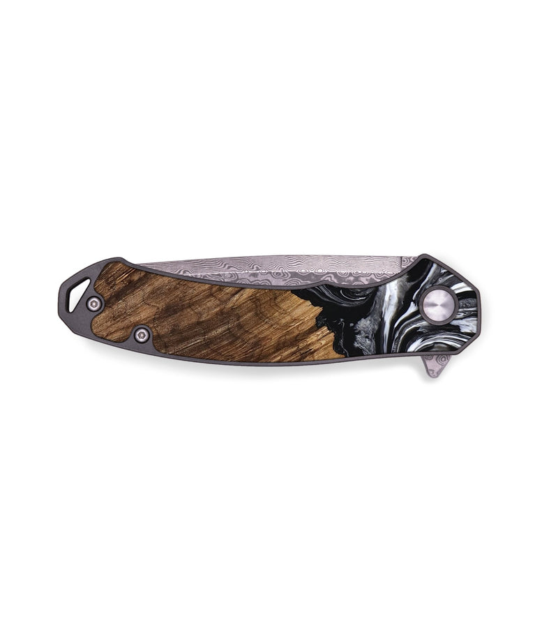 EDC Wood Pocket Knife - Angie (Black & White, 756412)