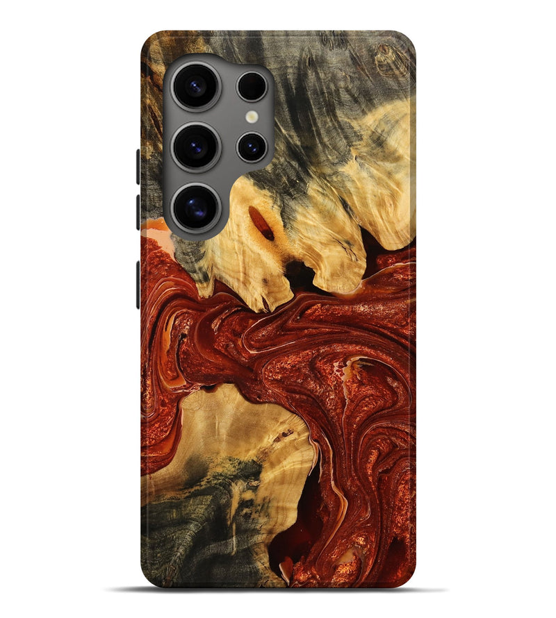 Galaxy S25 Ultra Wood Live Edge Phone Case - Almon (Red, 756552)