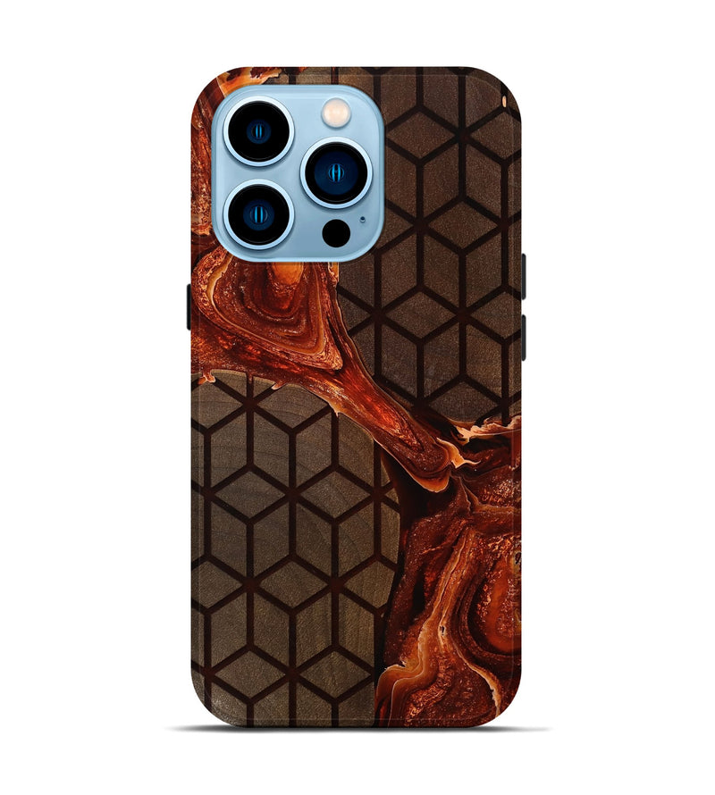 iPhone 14 Pro Wood Live Edge Phone Case - Porsha (Pattern, 756569)