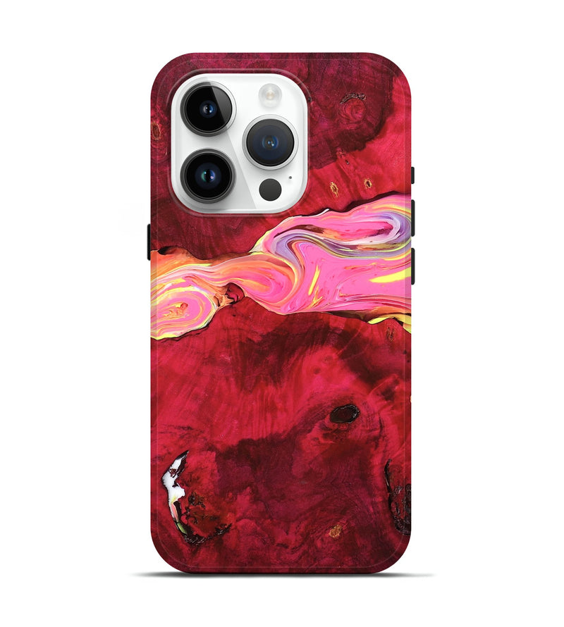 iPhone 15 Pro Wood Live Edge Phone Case - Alf (Red, 756571)