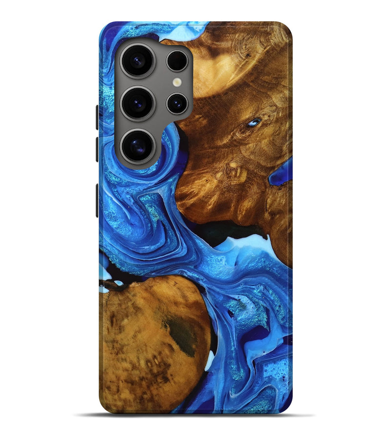 Galaxy S25 Ultra Wood Live Edge Phone Case - Doc (Blue, 756585)