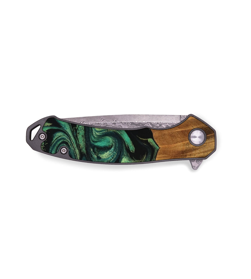 EDC Wood Pocket Knife - Alexa (Green, 756874)