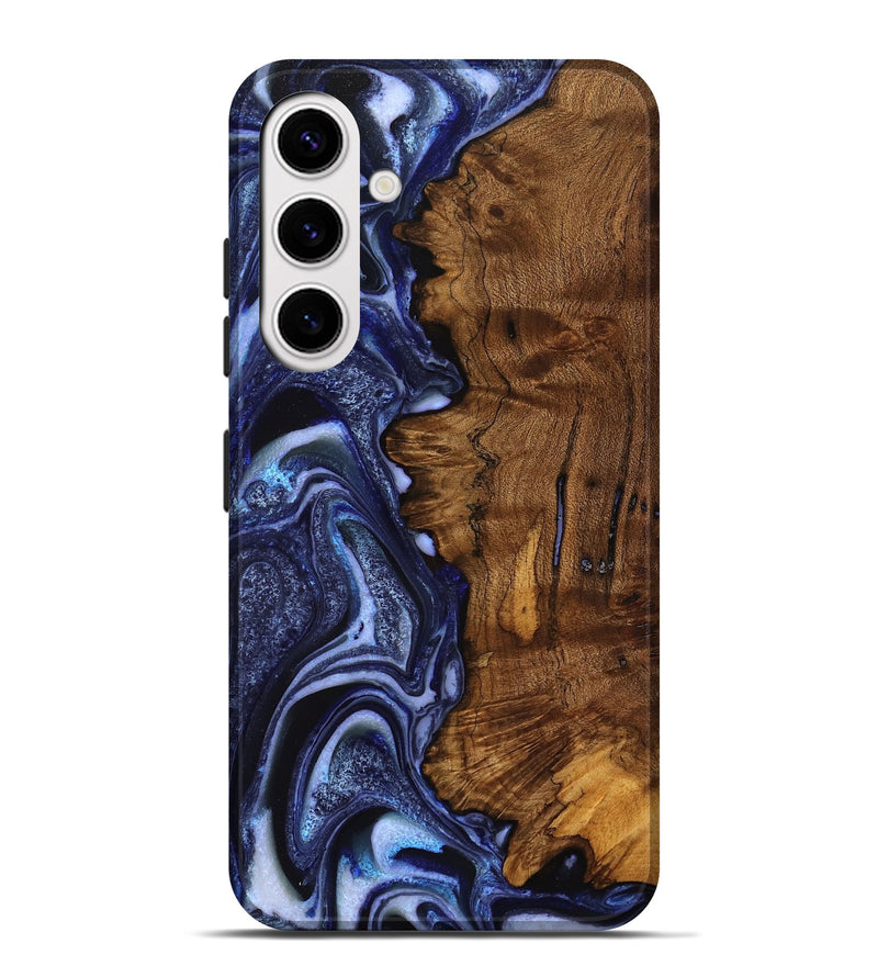 Galaxy S25 Plus Wood Live Edge Phone Case - Stefan (Blue, 756985)