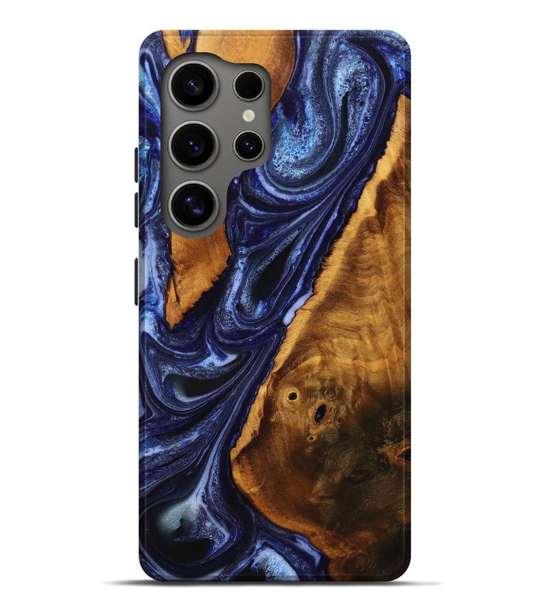 Galaxy S25 Ultra Wood Live Edge Phone Case - Jenifer (Blue, 756988)