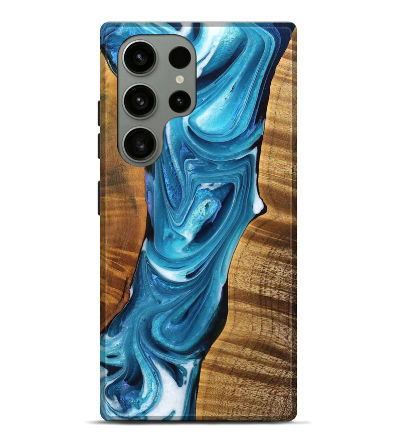 Galaxy S23 Ultra Wood Live Edge Phone Case - Phebe (Blue, 756990)