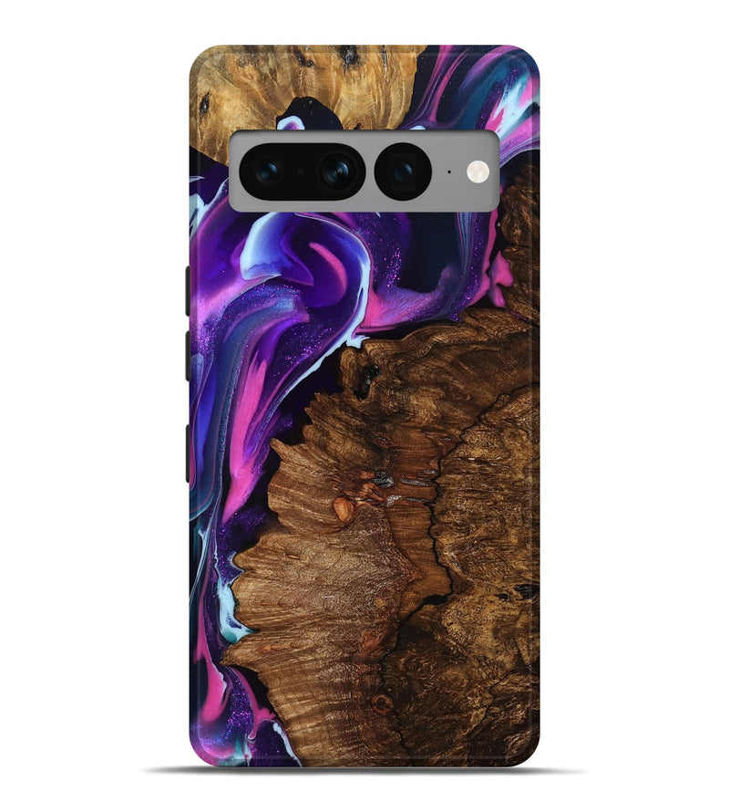 Pixel 7 Pro Wood Live Edge Phone Case - Jakayla (Purple, 757162)