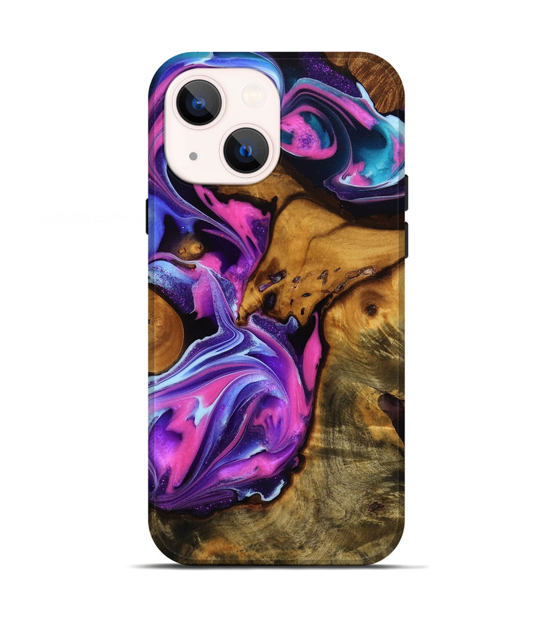 iPhone 13 Wood Live Edge Phone Case - Ainsley (Purple, 757169)