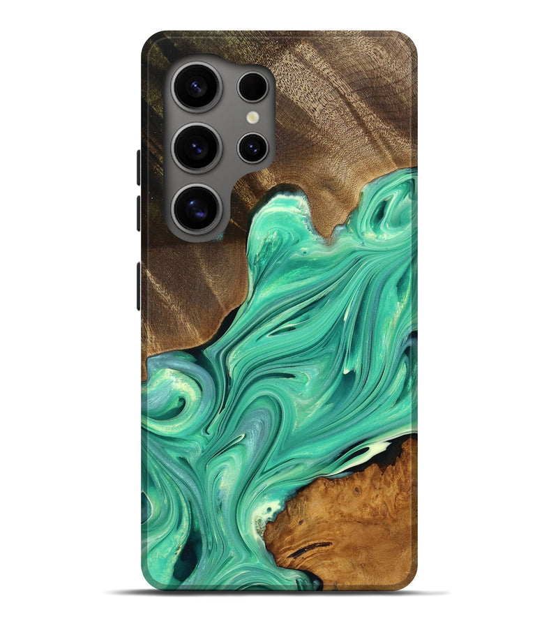 Galaxy S25 Ultra Wood Live Edge Phone Case - Eleanor (Green, 757424)