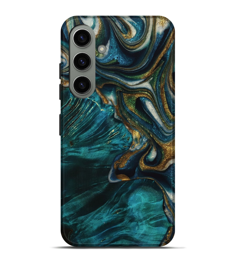 Galaxy S24 Plus ResinArt Live Edge Phone Case - Elsa (Teal & Gold, 757438)