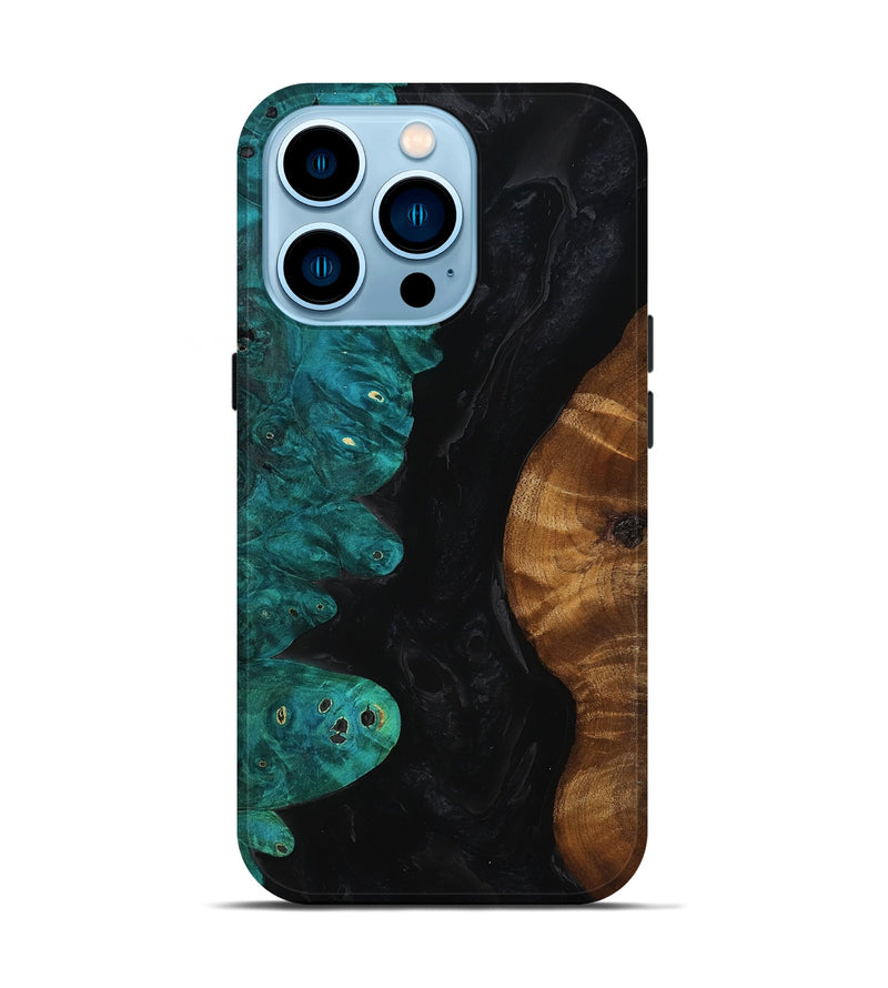 iPhone 14 Pro Wood Live Edge Phone Case - Mintie (Vapor, 757446)