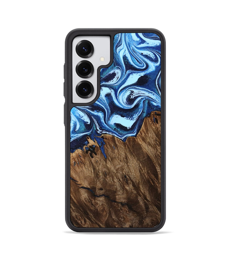 Galaxy S25 Wood Phone Case - Isaiah (Blue, 757466)