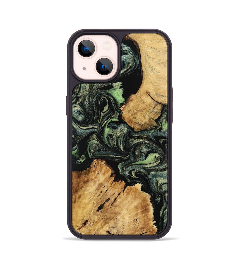 iPhone 14 Wood Phone Case - Wendy (Green, 757485)