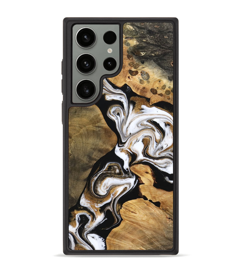 Galaxy S23 Ultra Wood Phone Case - Jonnie (Black & White, 757717)