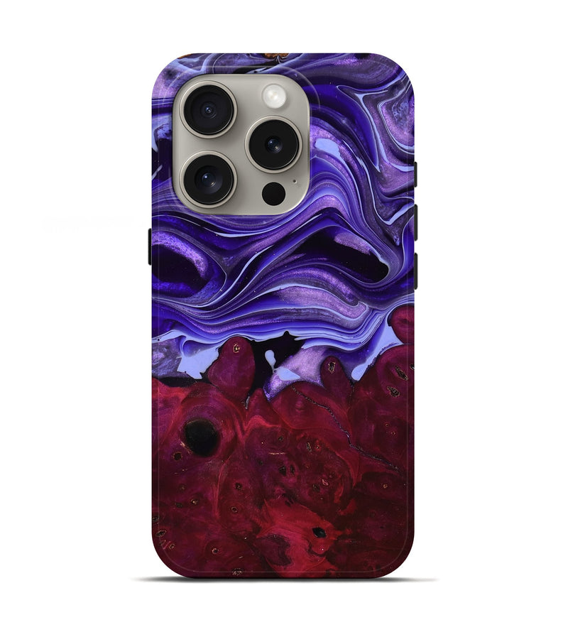 iPhone 16 Pro Wood Live Edge Phone Case - Gustave (Purple, 757906)