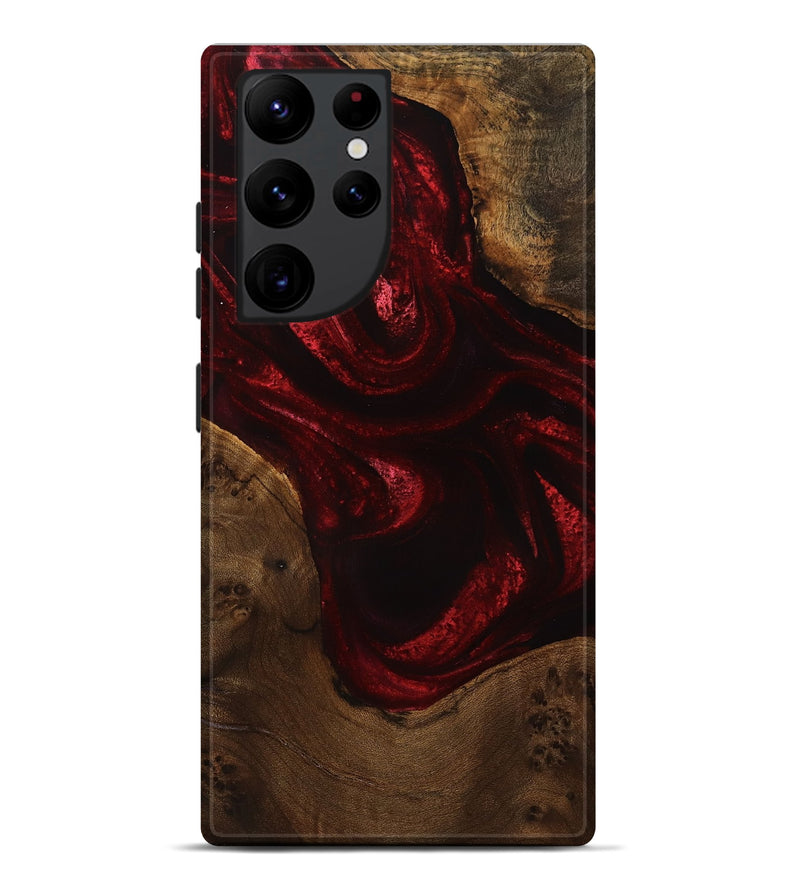 Galaxy S22 Ultra Wood Live Edge Phone Case - Stetson (Red, 758648)