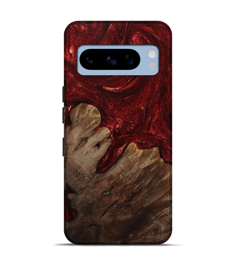 Pixel 8 Pro Wood Live Edge Phone Case - Cheri (Red, 758651)