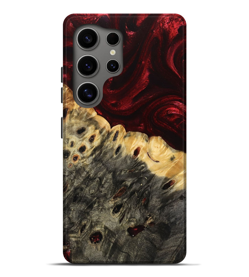 Galaxy S25 Ultra Wood Live Edge Phone Case - Amora (Red, 758671)