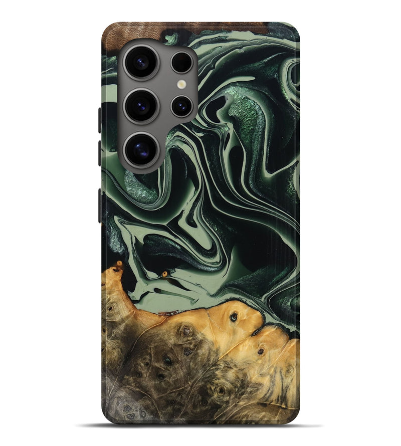 Galaxy S25 Ultra Wood Live Edge Phone Case - Reid (Green, 758672)