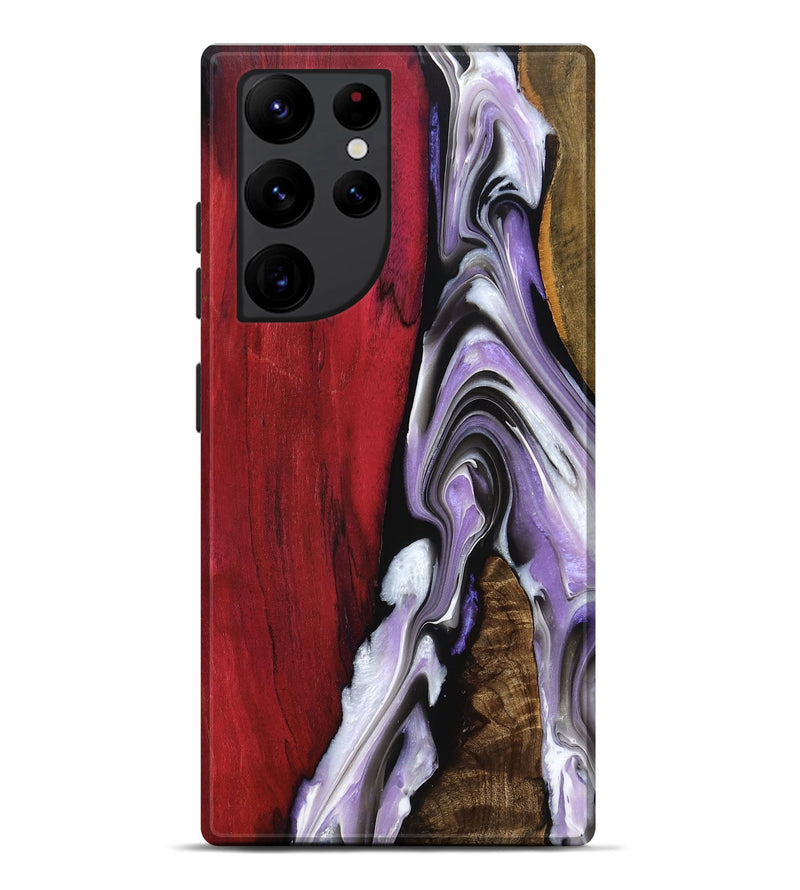 Galaxy S22 Ultra Wood Live Edge Phone Case - Alesia (Purple, 758681)