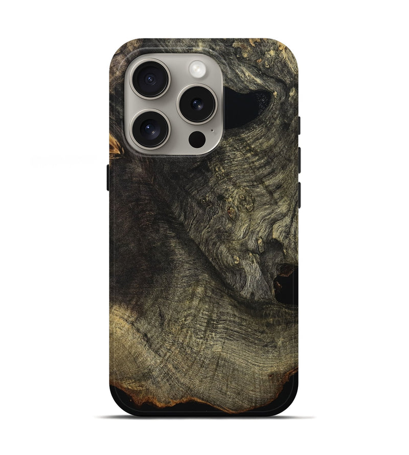 iPhone 16 Pro Wood Live Edge Phone Case - Evette (Wood Burl, 758687)