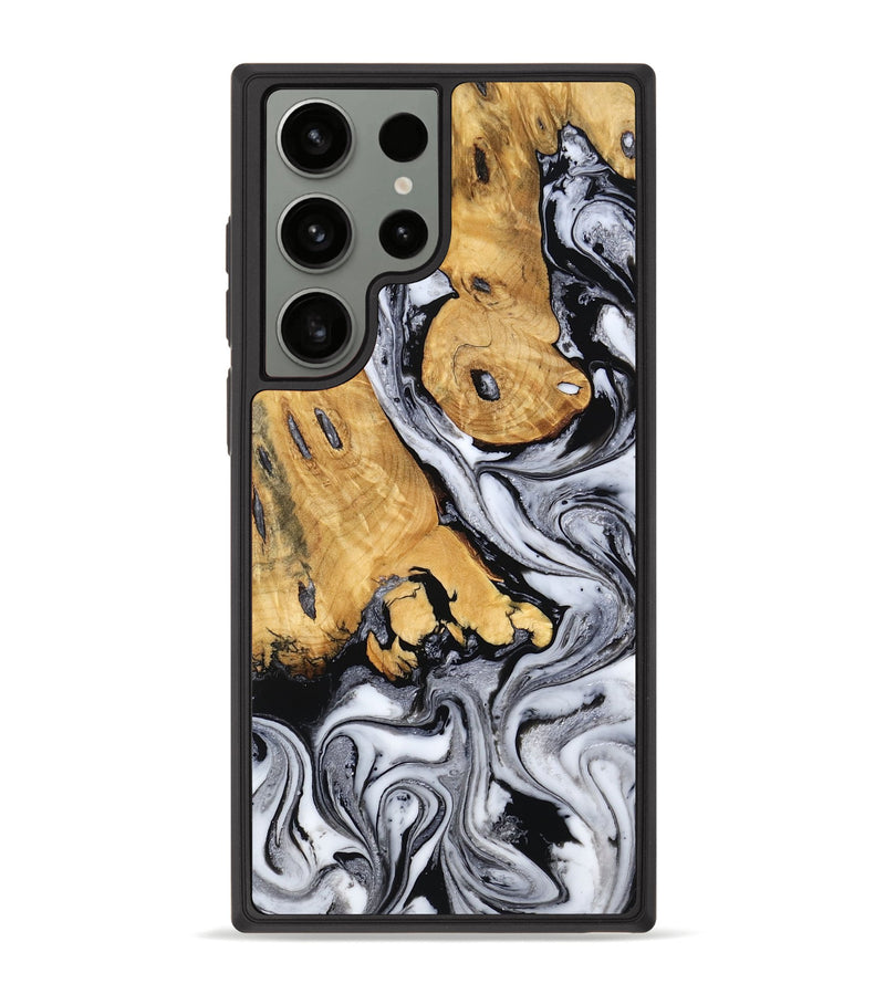 Galaxy S23 Ultra Wood Phone Case - Beulah (Black & White, 758717)