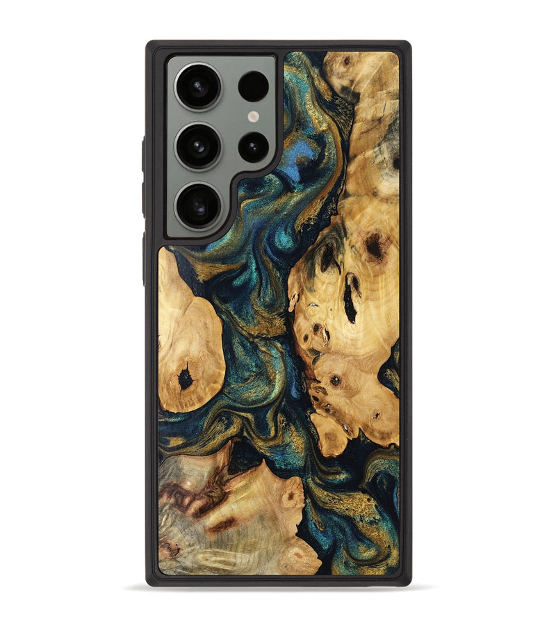 Galaxy S23 Ultra Wood Phone Case - Jayne (Teal & Gold, 758879)