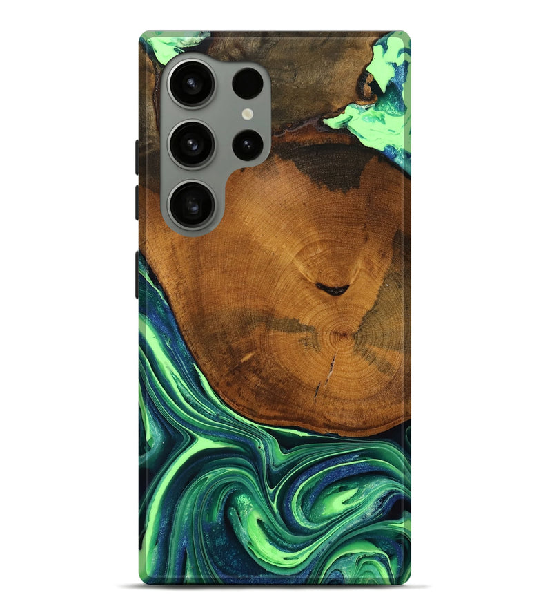 Galaxy S24 Ultra Wood Live Edge Phone Case - Henry (Green, 759006)