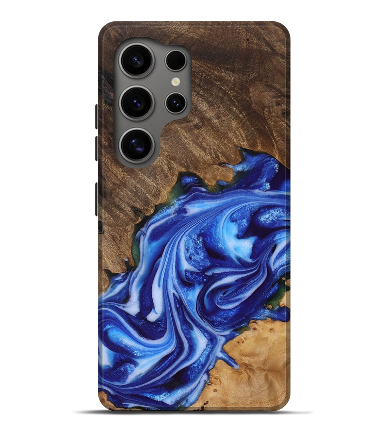 Galaxy S25 Ultra Wood Live Edge Phone Case - Don (Blue, 759313)
