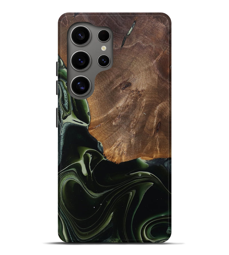 Galaxy S25 Ultra Wood Live Edge Phone Case - Saniya (Green, 759664)