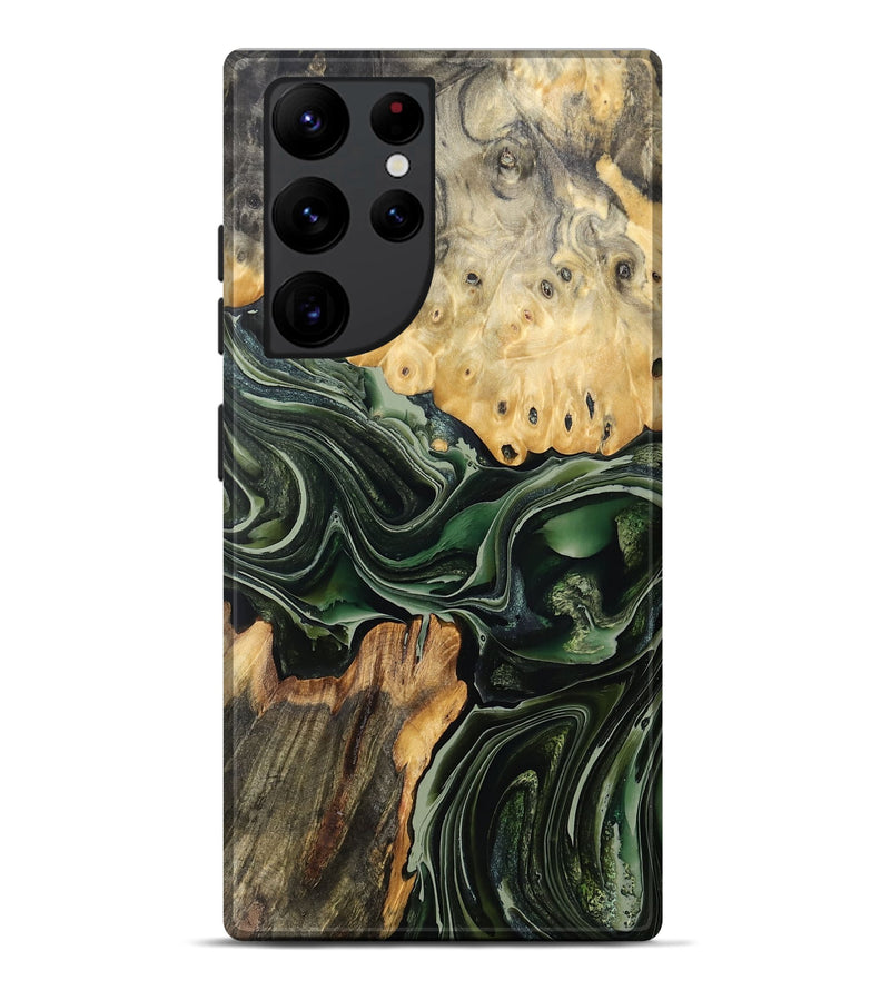 Galaxy S22 Ultra Wood Live Edge Phone Case - Kolton (Green, 759674)