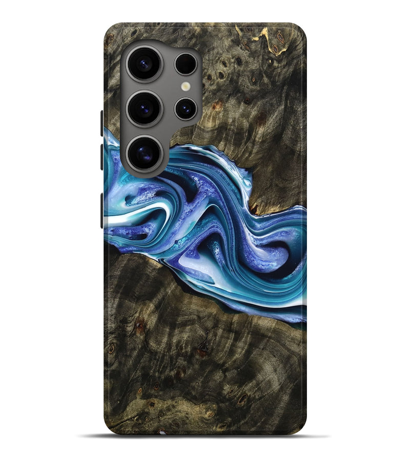 Galaxy S25 Ultra Wood Live Edge Phone Case - Bart (Blue, 759921)