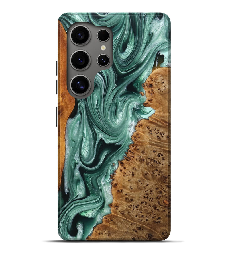 Galaxy S25 Ultra Wood Live Edge Phone Case - Sylas (Green, 759935)