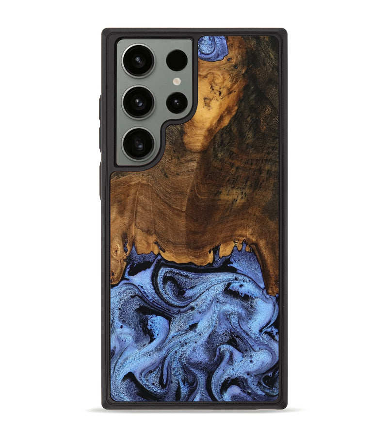 Galaxy S23 Ultra Wood Phone Case - Blanche (Blue, 760069)