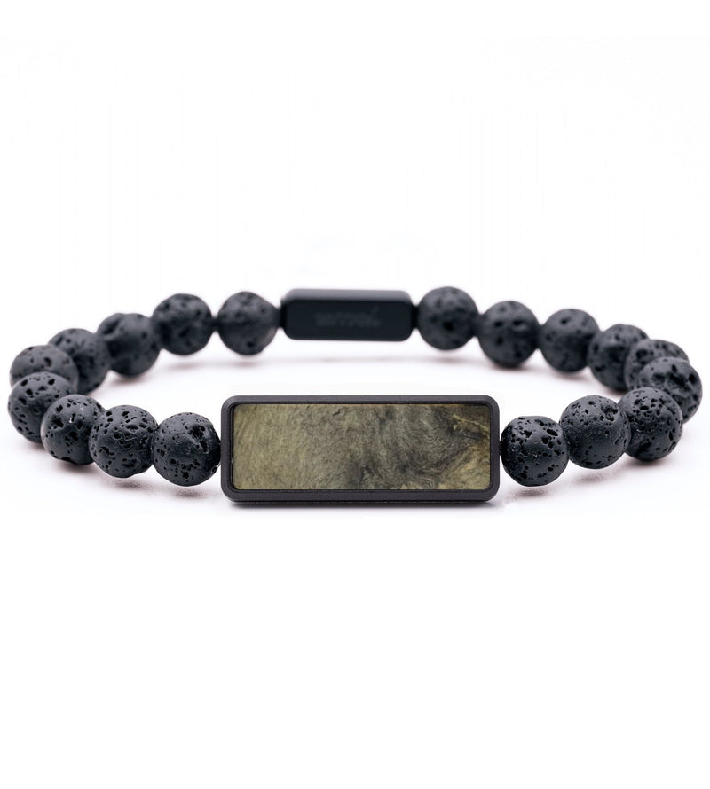 Lava Bead Wood Bracelet - Octavia (Wood Burl, 760704)